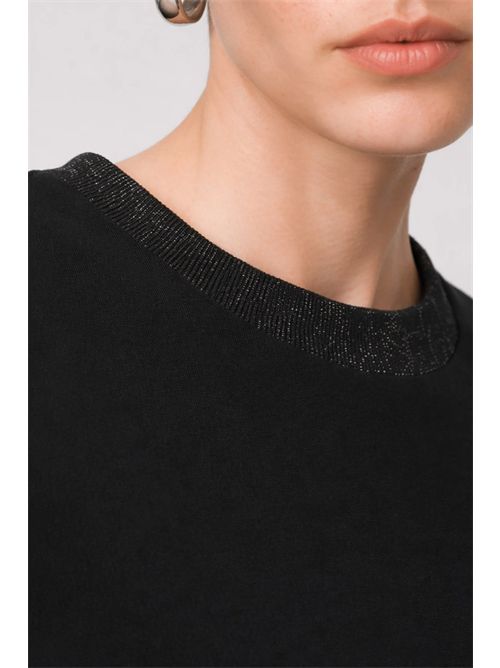 Maglia in viscosa con girocollo e dettagli metallizzati KOCCA | OANNA/00016